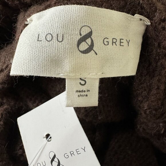 NWT Lou & Grey Fair Isle Pullover Mock Neck Sweater Brown Womens Size Small S - Picture 10 of 13